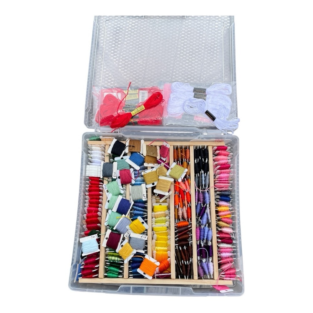 Vintage Embroidery Set in Case - Picture 2 of 4